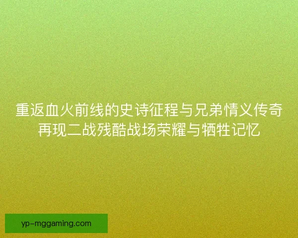 重返血火前线的史诗征程与兄弟情义传奇再现二战残酷战场荣耀与牺牲记忆